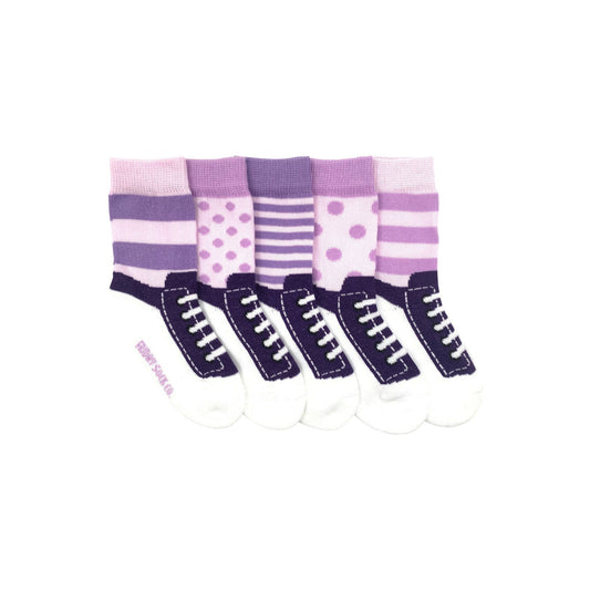 Baby Purple & Lilac Sneaker Socks