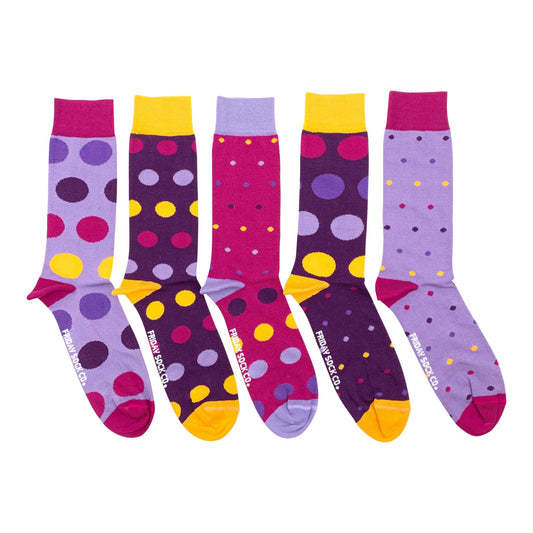 Men's Purple & Orange Polka Dots Lost Sock Laundry Box™