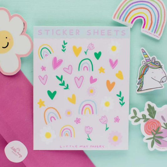 Rainbow Sticker Sheet (2 per pack)
