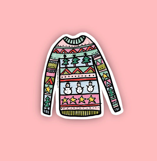 Christmas Sweater Vinyl Sticker