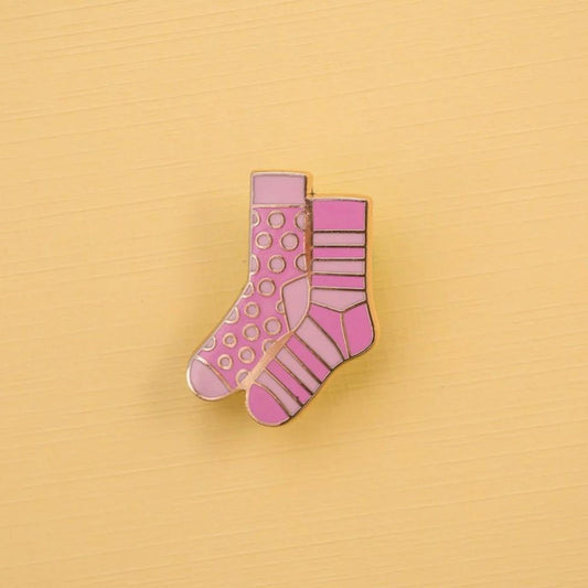 Pink Mismatched Sock Pin