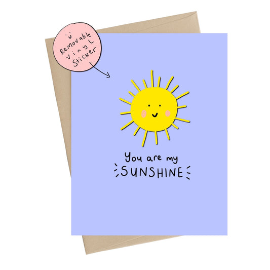 You Are My Sunshine Vinyl Sticker Card