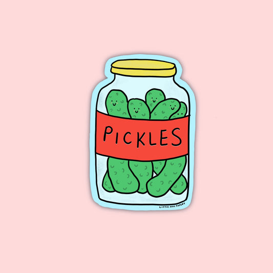 Smiley pickle jar