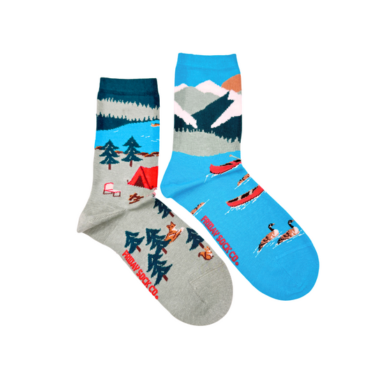Women's Canada Mountain Scene Socks