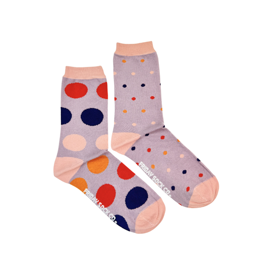 Women's Purple Polka Dot Socks