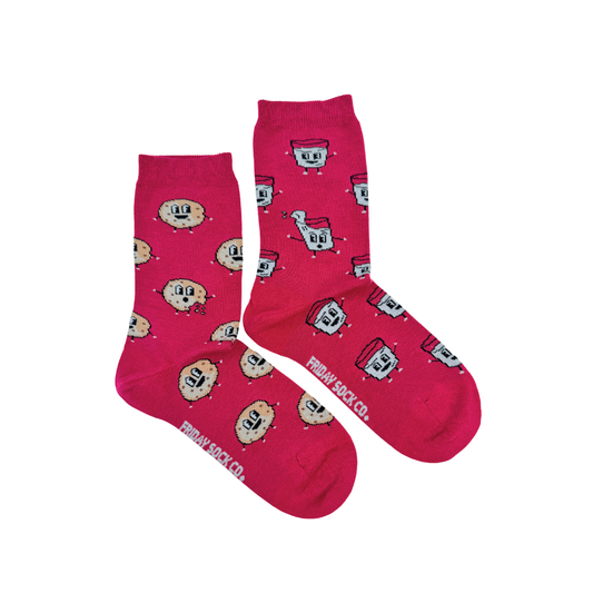 Women's Milk & Cookies Besties Mismatched Socks