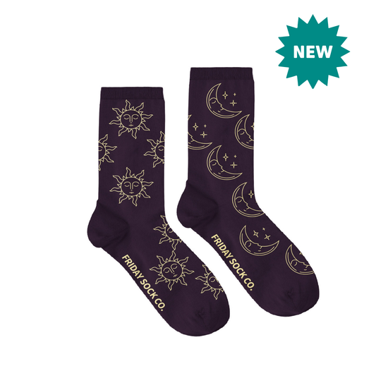 Women's Sun & Moon Mismatched Socks
