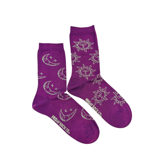 Women's Sun & Moon Mismatched Socks