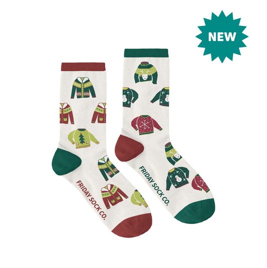 Women's Ugly Christmas Sweaters on Socks Socks