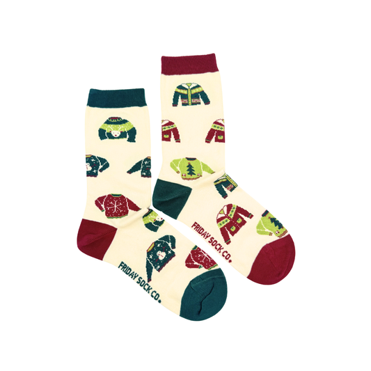 Women's Ugly Christmas Sweaters on Socks Socks