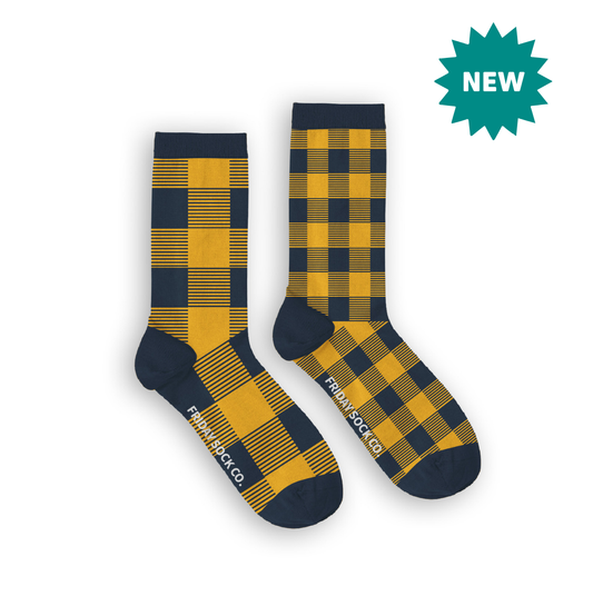 Women's Modern Plaid Mismatched Socks