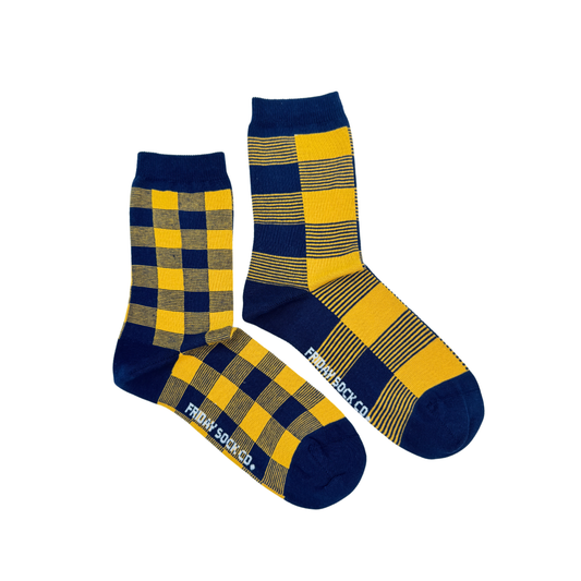 Women's Modern Plaid Mismatched Socks