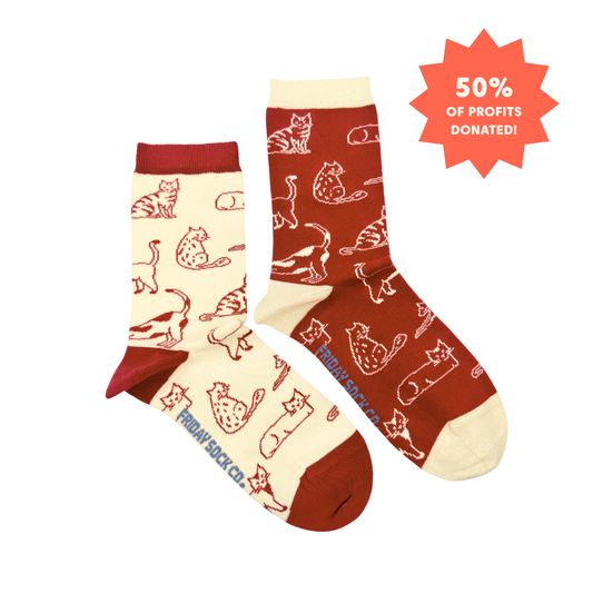Women's Cats This Did Good Mismatched Crew Socks