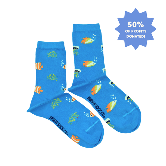 Women's Oceanlife This Did Good Mismatched Crew Socks