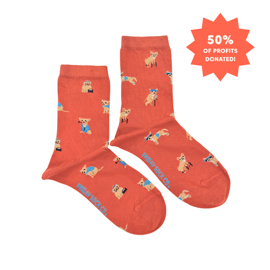 Women's Old Doggies This Did Good Mismatched Crew Socks