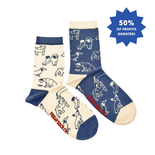 Women's Dogs This Did Good Mismatched Crew Socks