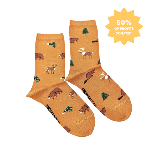 Women's Wildlife This Did Good Mismatched Crew Socks