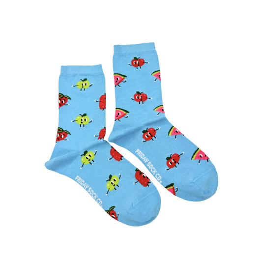 Women's Happy Food This Did Good Mismatched Crew Socks
