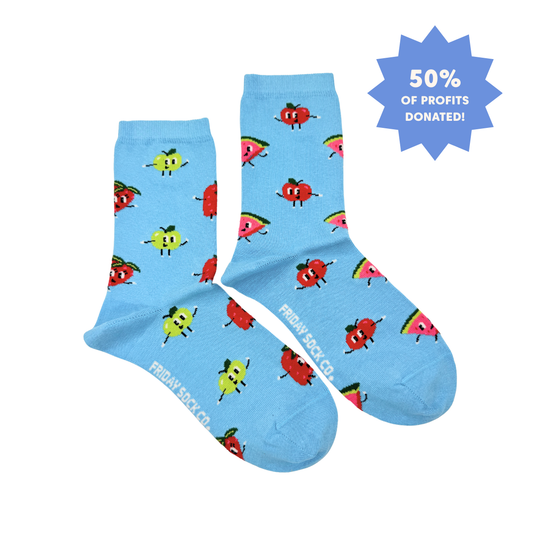 Women's Happy Food This Did Good Mismatched Crew Socks