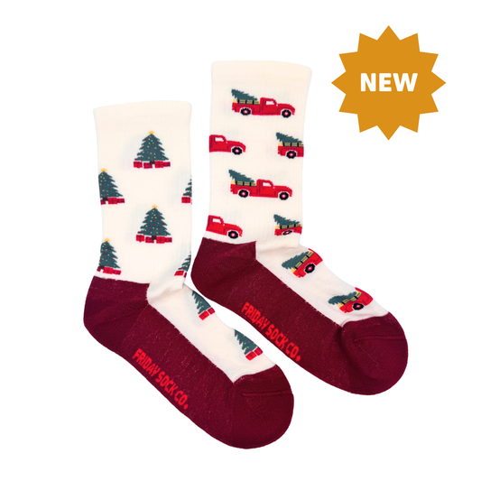 Women's Christmas Truck Merino Wool Socks