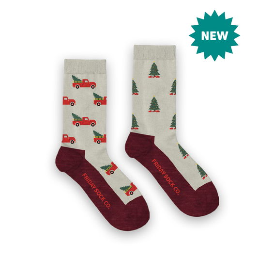 PRE-ORDER Women’s Christmas Truck Merino Wool Socks