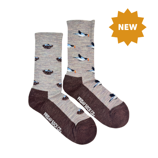Women's Baby Bird & Mama Bird Wool Socks