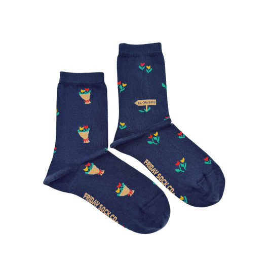 Women's Tulip Market Mismatched Crew Socks