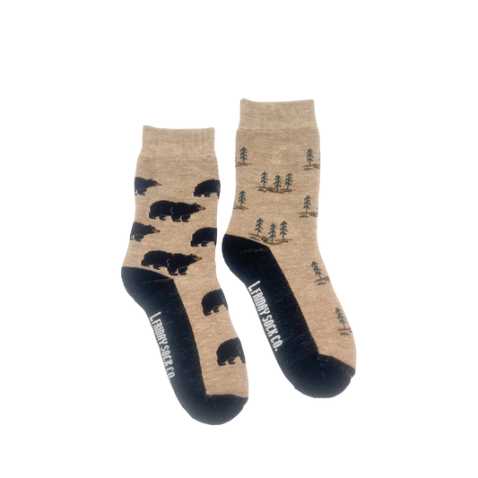 Kid's Bear & Trees Merino Wool Socks