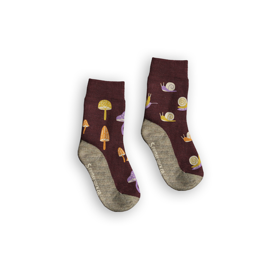 Kid's Mushroom Merino Wool Socks