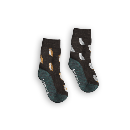 Kid's Owl Merino Wool Socks