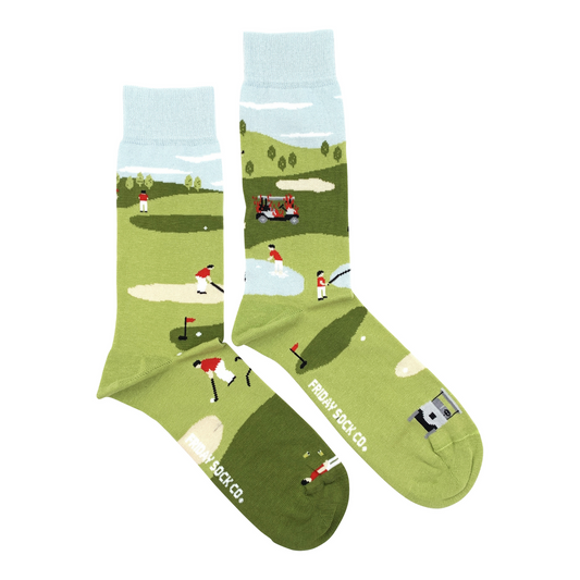 Men's Funny Golf Scene Socks