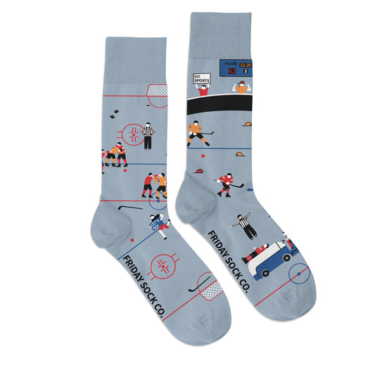 Men's Funny Hockey Scene Socks