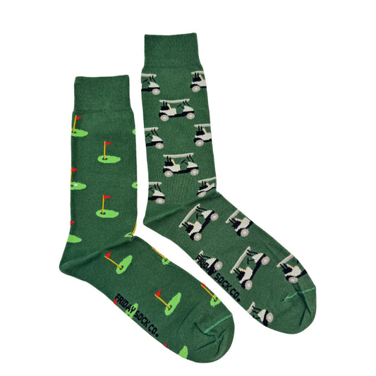 Men's Golf Cart & Green Sock