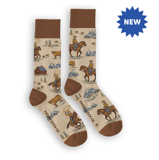 Men's Western Cowboy Mismatched Socks
