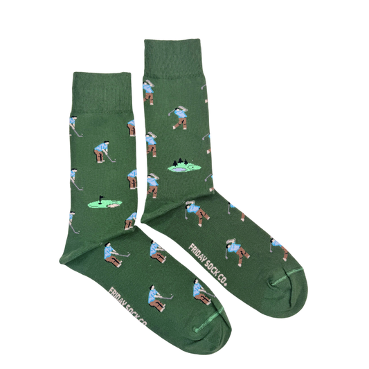 Men's Golf Swing & Putt Mismatched Socks