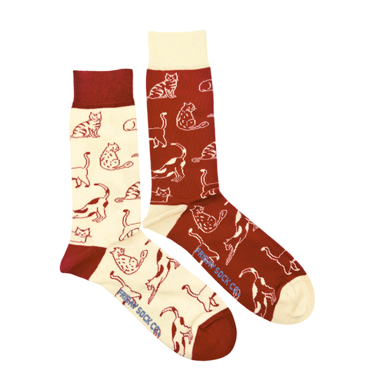 Men's Cats This Did Good Mismatched Socks