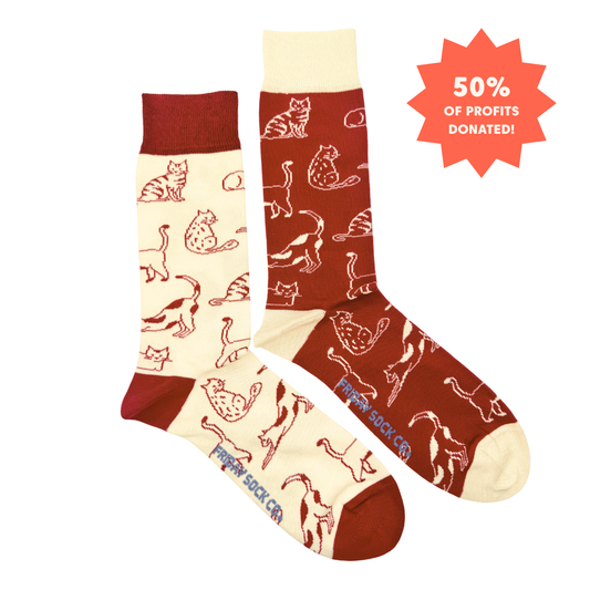 Men's Cats This Did Good Mismatched Socks