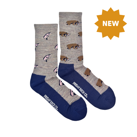 Men's Bear in the Wild Merino Wool Socks