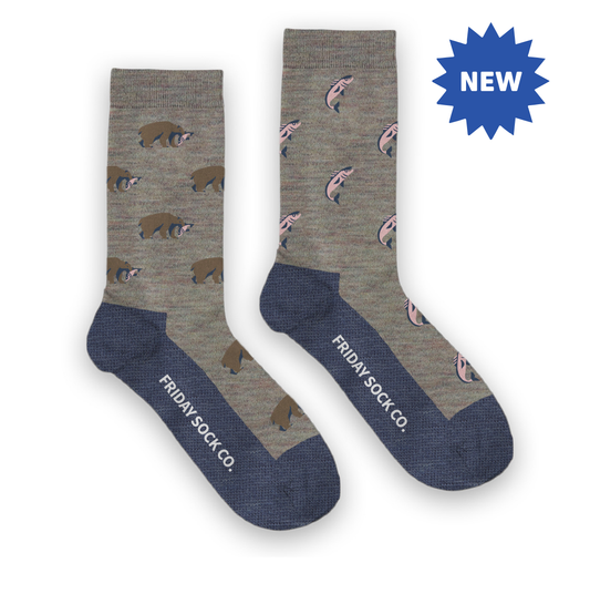 PRE-ORDER Men’s Bear in the Wild Merino Wool Socks