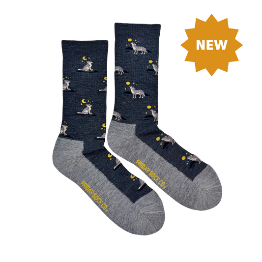 Men's Wolf & Moon Merino Wool Socks