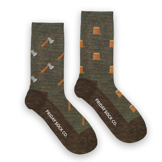 Men’s Axe & Tree Merino Wool Socks