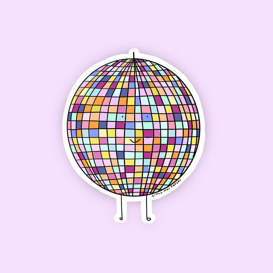 Disco Ball Smiley Sticker