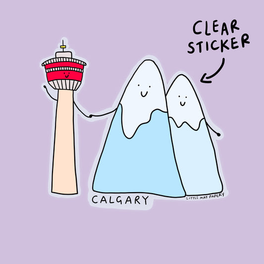 Calgary Tower & Mountain Sticker
