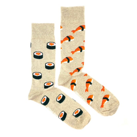 Men's Beige Sushi Socks