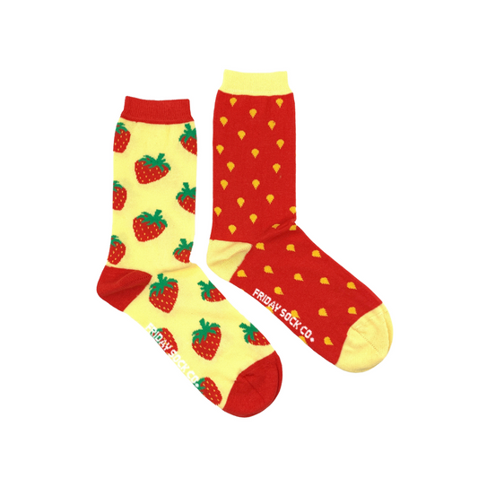 Women's Inside Out Strawberry Socks