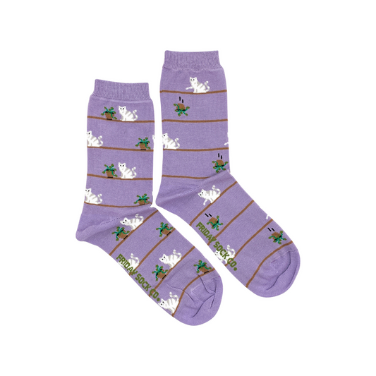 Women's Cat & Plant Socks