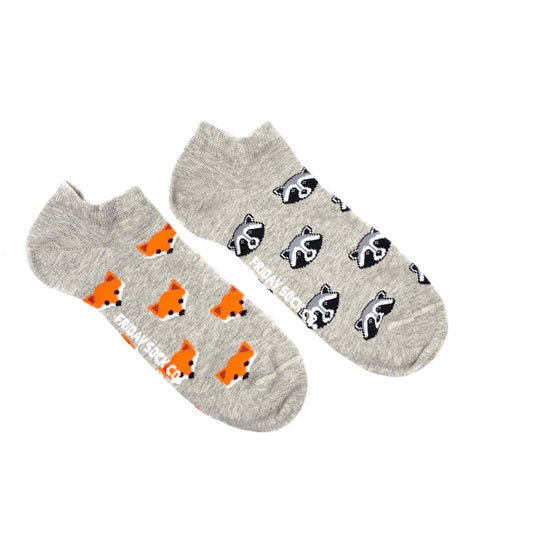 Men's Fox & Raccoon Ankle Socks