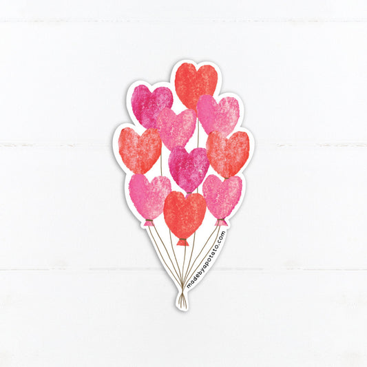 Heart Balloons Vinyl Sticker