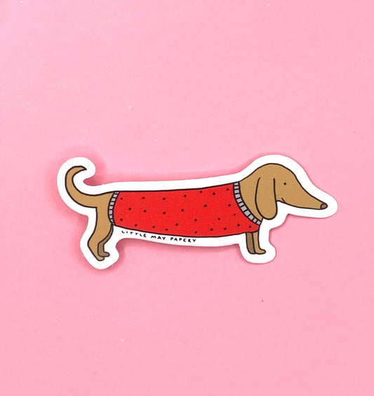 dachshund Dog Vinyl Sticker