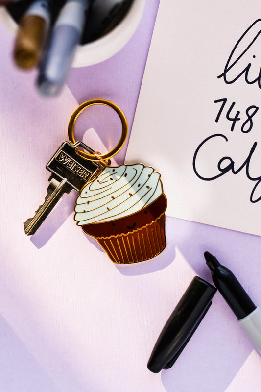 Chocolate Cupcake Keychain